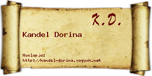 Kandel Dorina névjegykártya